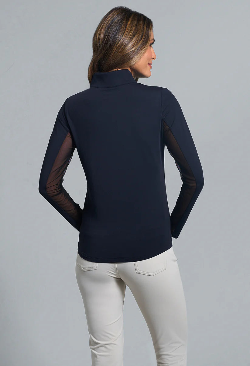 IBKUL Long Sleeve Mock Zip - 80000