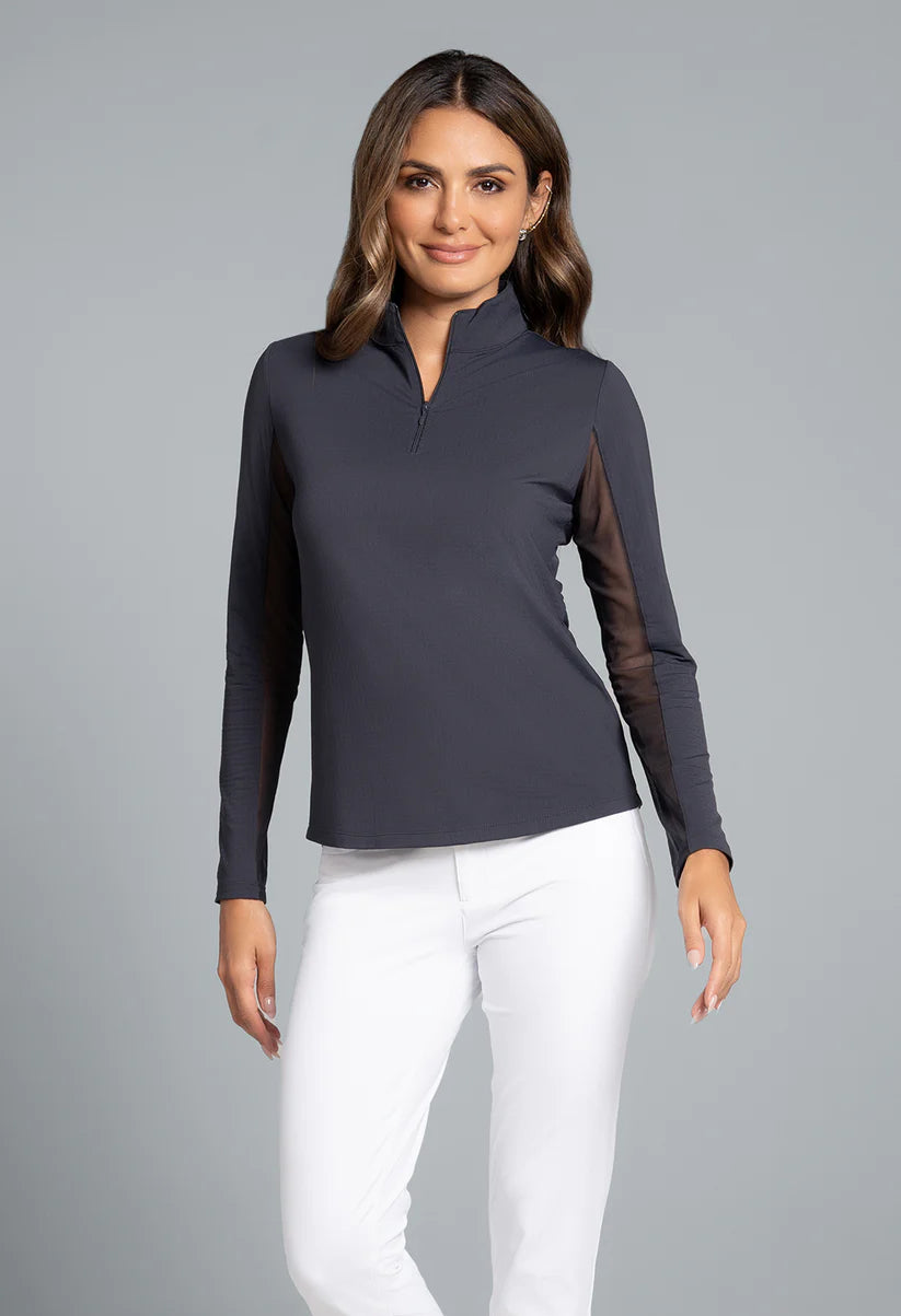 IBKUL Long Sleeve Mock Zip - 80000