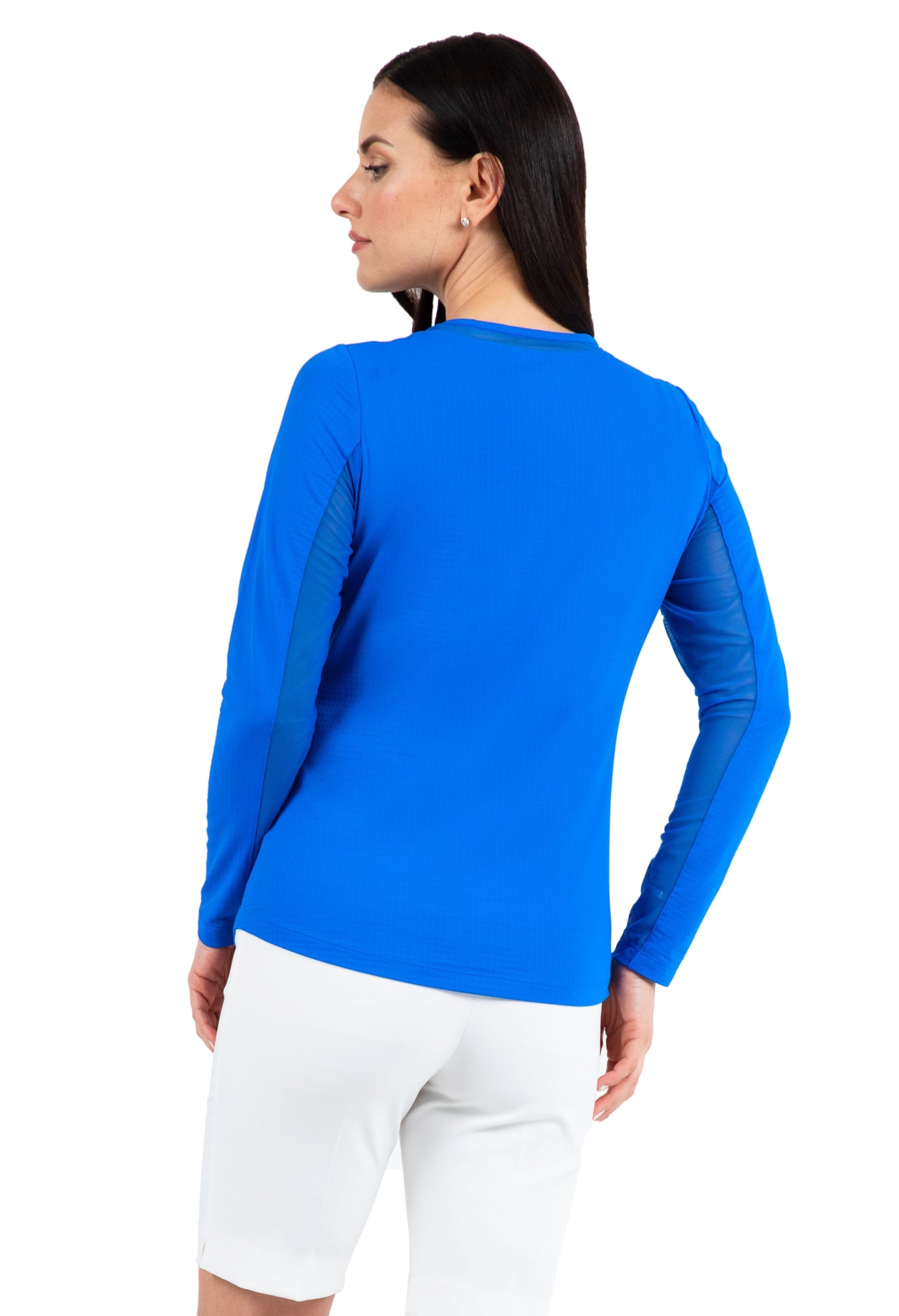 IBKUL Long Sleeve Crew Neck with Mesh - 83000