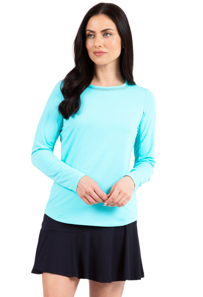 IBKUL Long Sleeve Crew Neck with Mesh - 83000