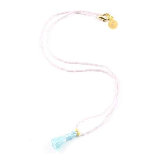 Nica Life Berry Smoothie & Blue Mini Tassel Necklace