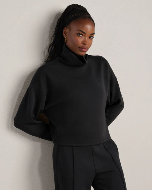 Rhone DreamGlow™ Mock Neck — Cropped Boxy Pullover