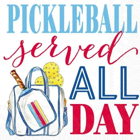“Pickleball Served All Day” Cocktail Napkins – Rosanne Beck Collections